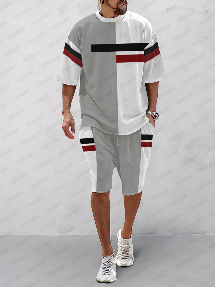 Trendy Color Block Athleisure Set - Image 2