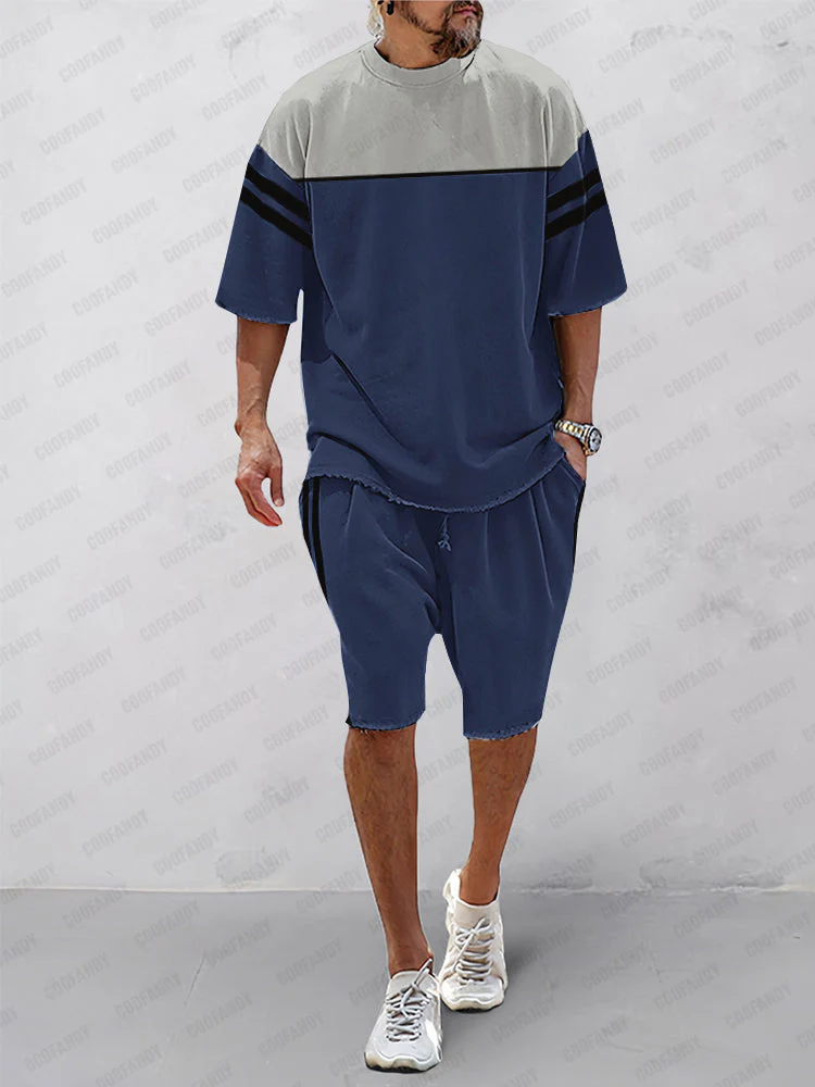 Trendy Color Block Athleisure Set - Image 30