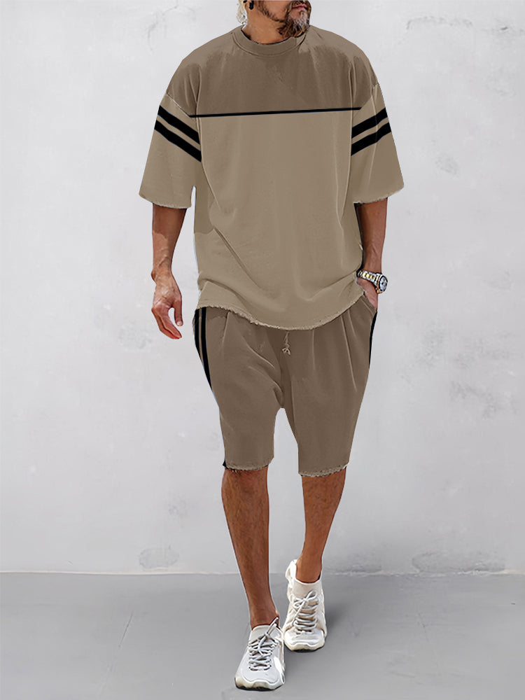 Trendy Color Block Athleisure Set - Image 4