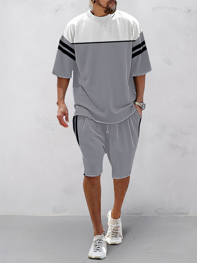 Trendy Color Block Athleisure Set - Image 5