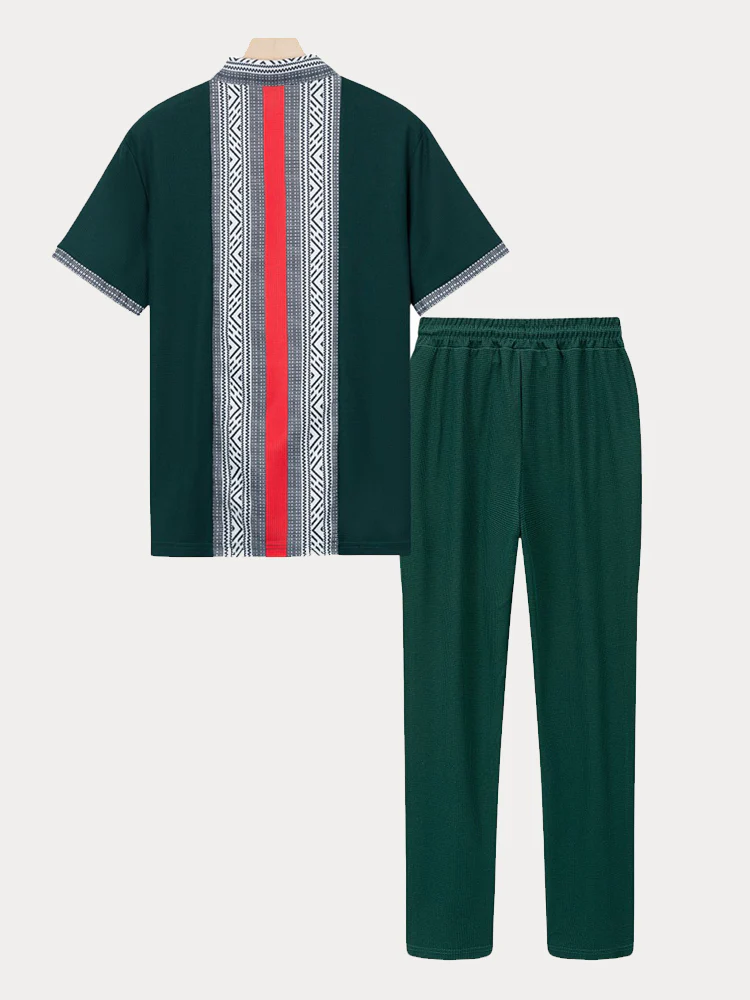 Trendy Color Clash Waffle 2-Piece Set - Image 8