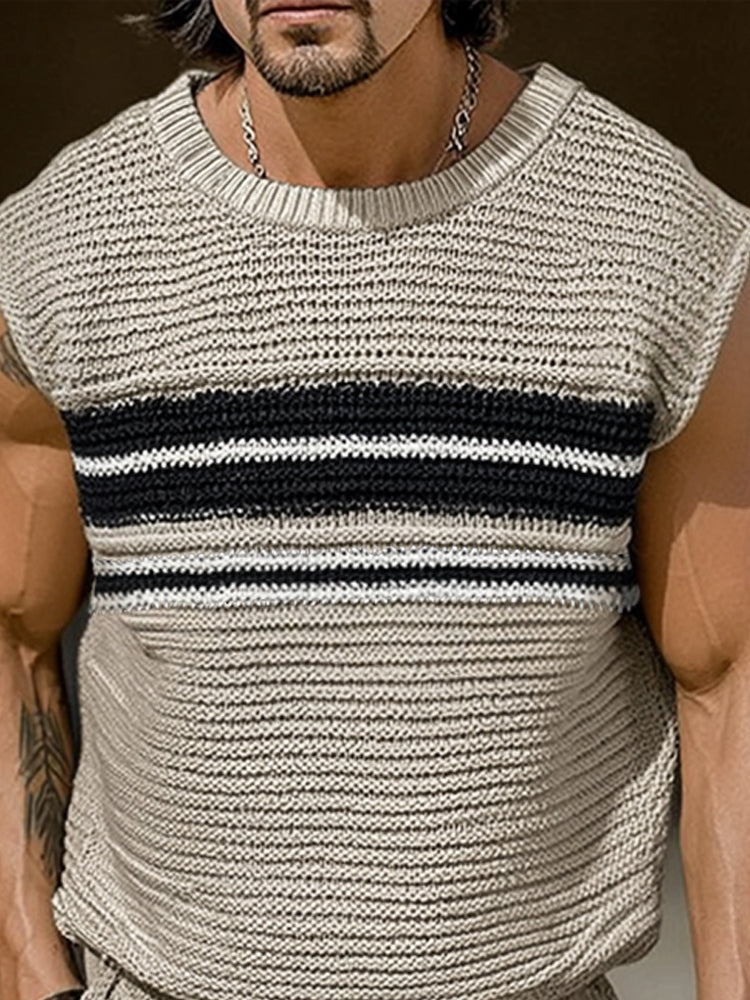 Trendy Knit Tank Top Shorts Set - Image 3