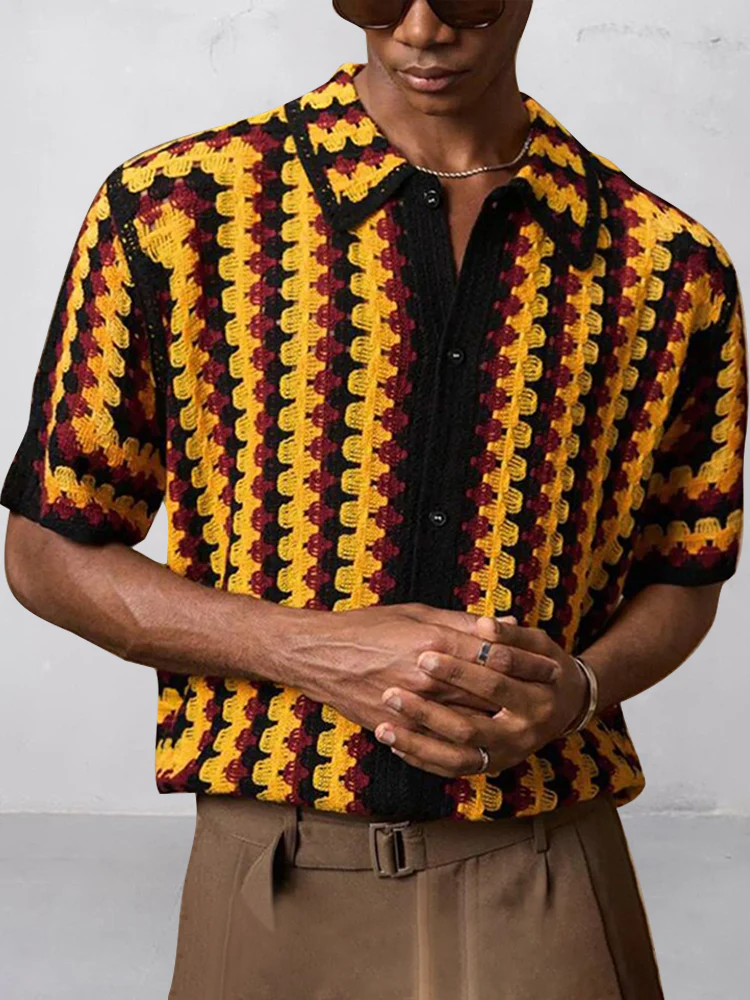 Trendy Openwork Crochet Knit Shirt - Image 13