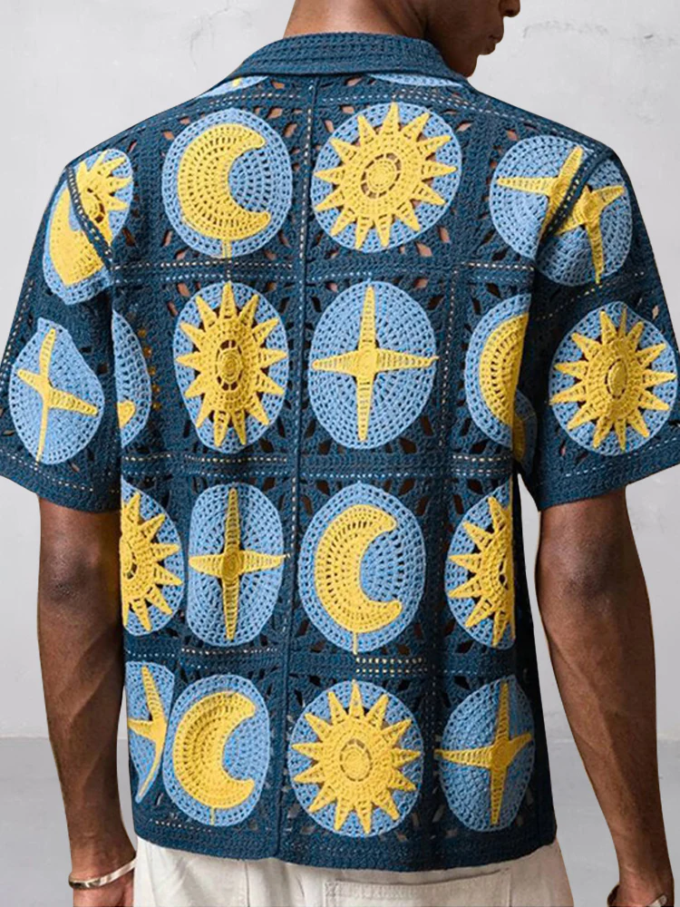 Trendy Openwork Crochet Knit Shirt - Image 19
