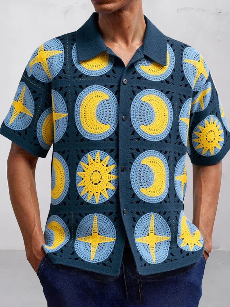 Trendy Openwork Crochet Knit Shirt - Image 4