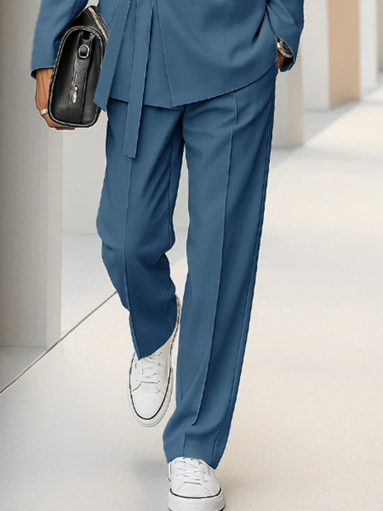 Trendy Urban Shoulder Pad Thin Suit Set - Image 4