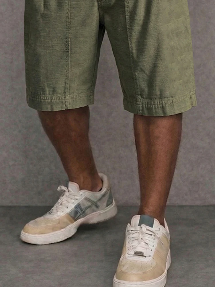 Unique 100% Cotton High Waist Button Shorts - Image 4