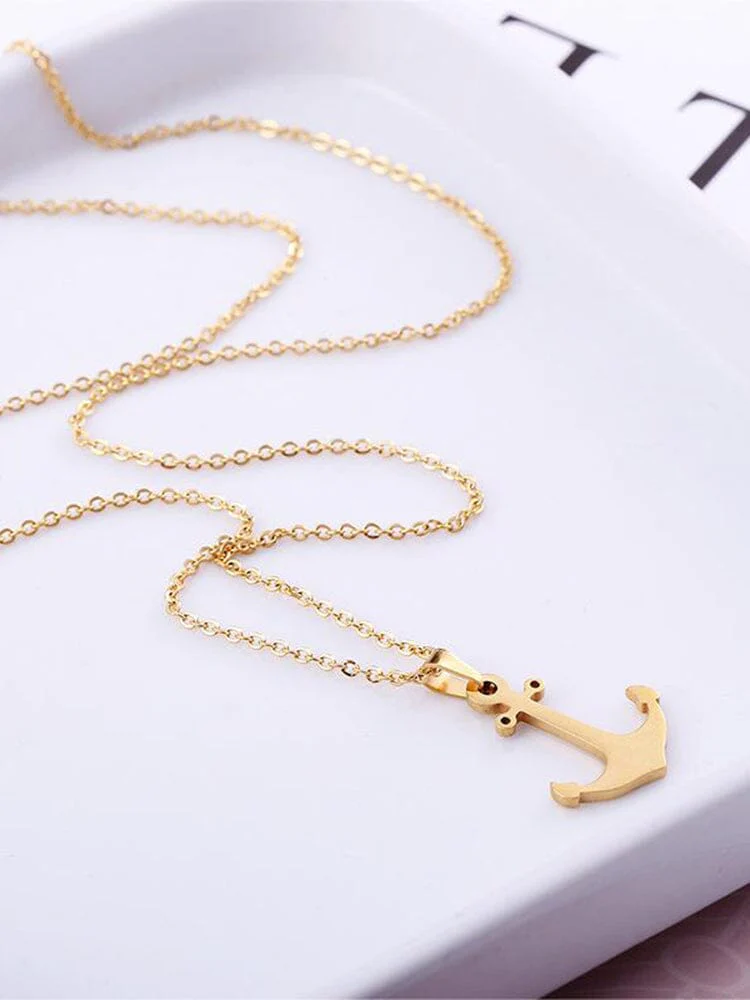 Unique Anchor Pendant with Chain - Image 3