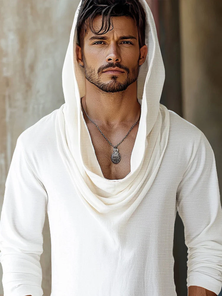 Unique Drape Design Hooded Top - Image 13