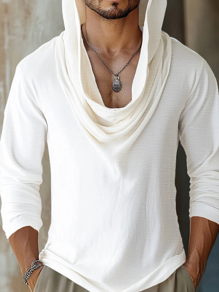 Unique Drape Design Hooded Top - Image 19