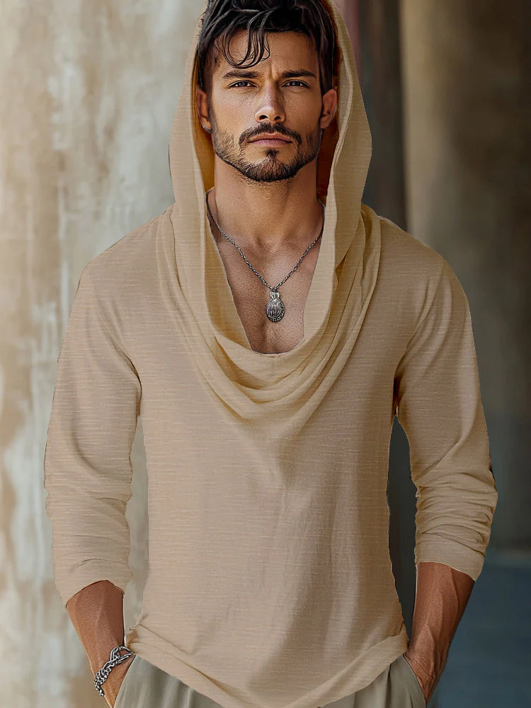 Unique Drape Design Hooded Top - Image 7