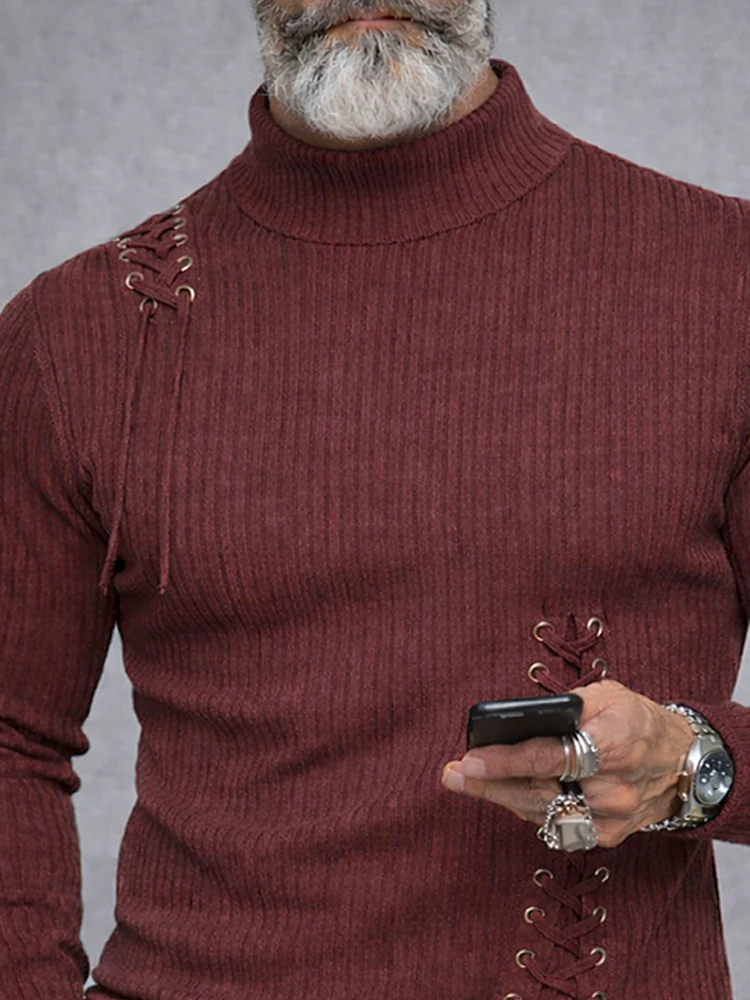 Unique Tie-Up Design Knit Undershirt - Image 3