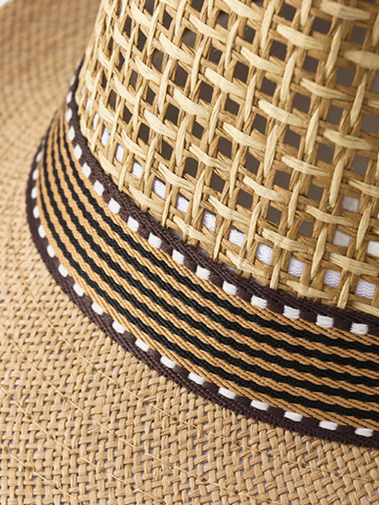 Unisex Summer Straw Panama Hat - Image 11