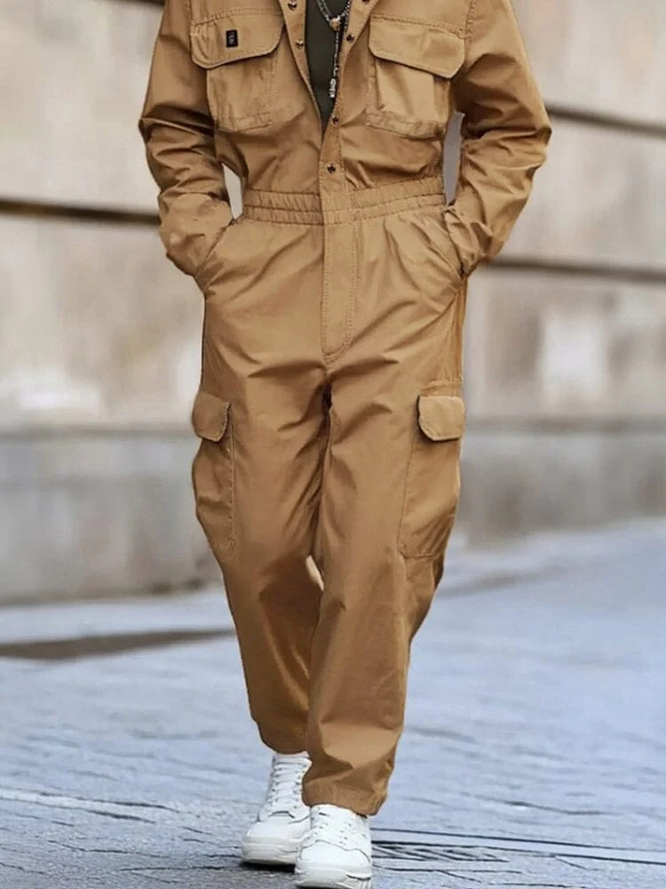 Urban 100% Cotton Cargo Jumpsuit - Image 4