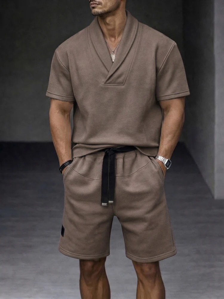 Urban Athleisure Shawl Collar Matching Set - Image 2