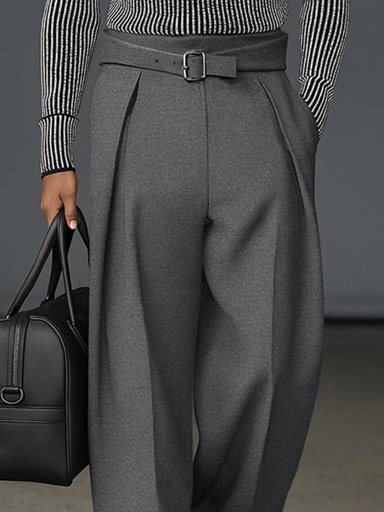 Urban Casual Belted Suit Pants - Image 3
