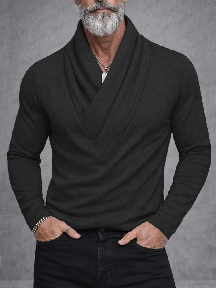 Urban Casual Crossover Neck Pullover Top - Image 2