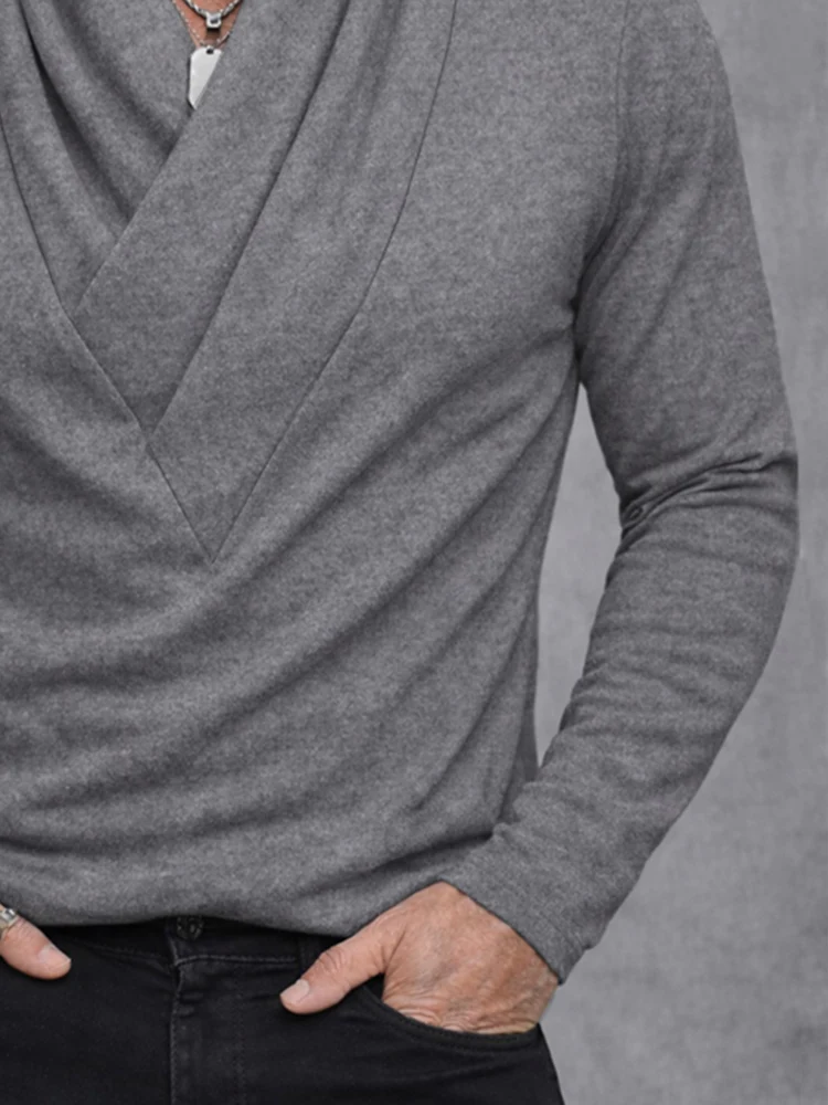 Urban Casual Crossover Neck Pullover Top - Image 4