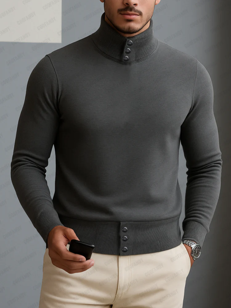 Urban Casual Ribbed Turtleneck Undershirt - Image 2