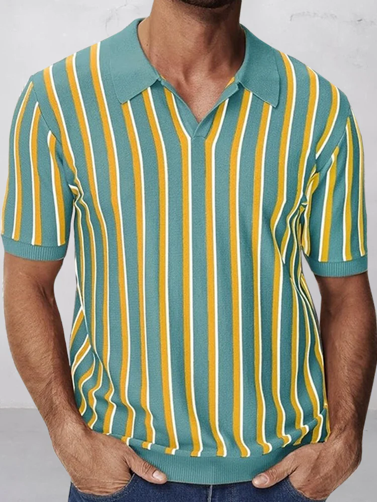 Urban Casual Stripe Knit Top - Image 2
