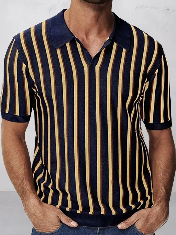 Urban Casual Stripe Knit Top - Image 3