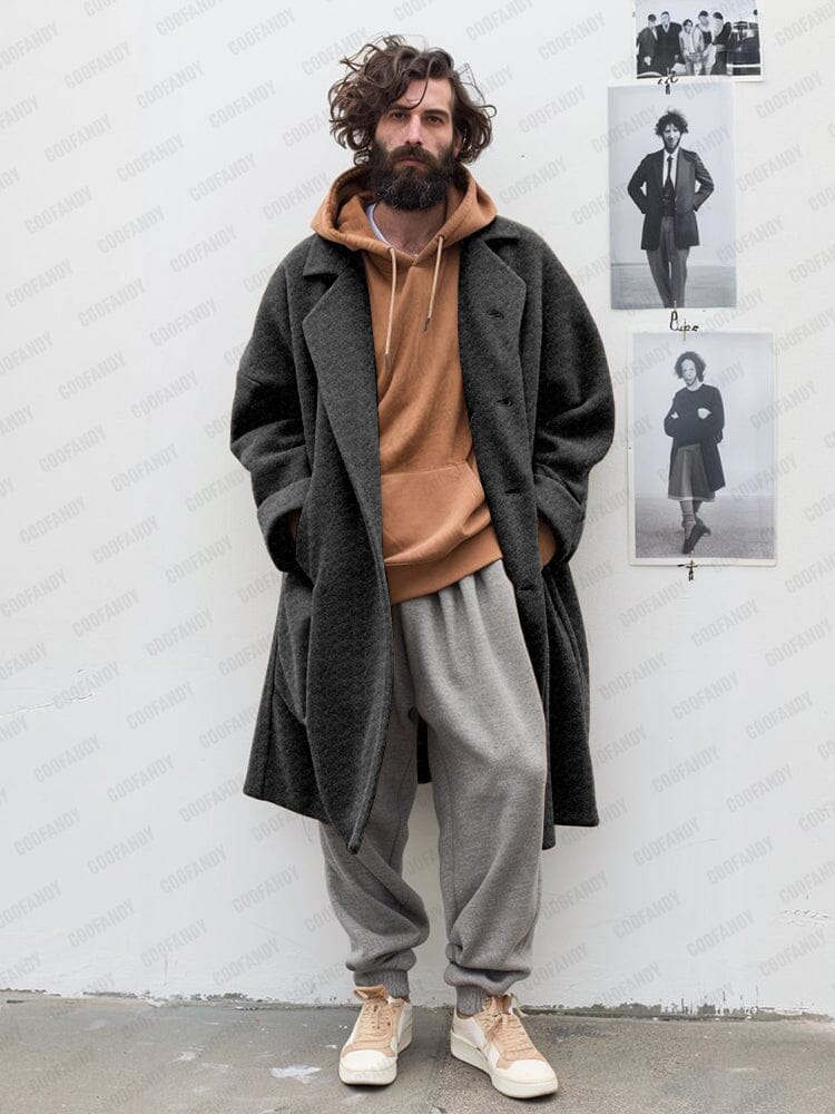 Urban Casual Tweed Coat - Image 2