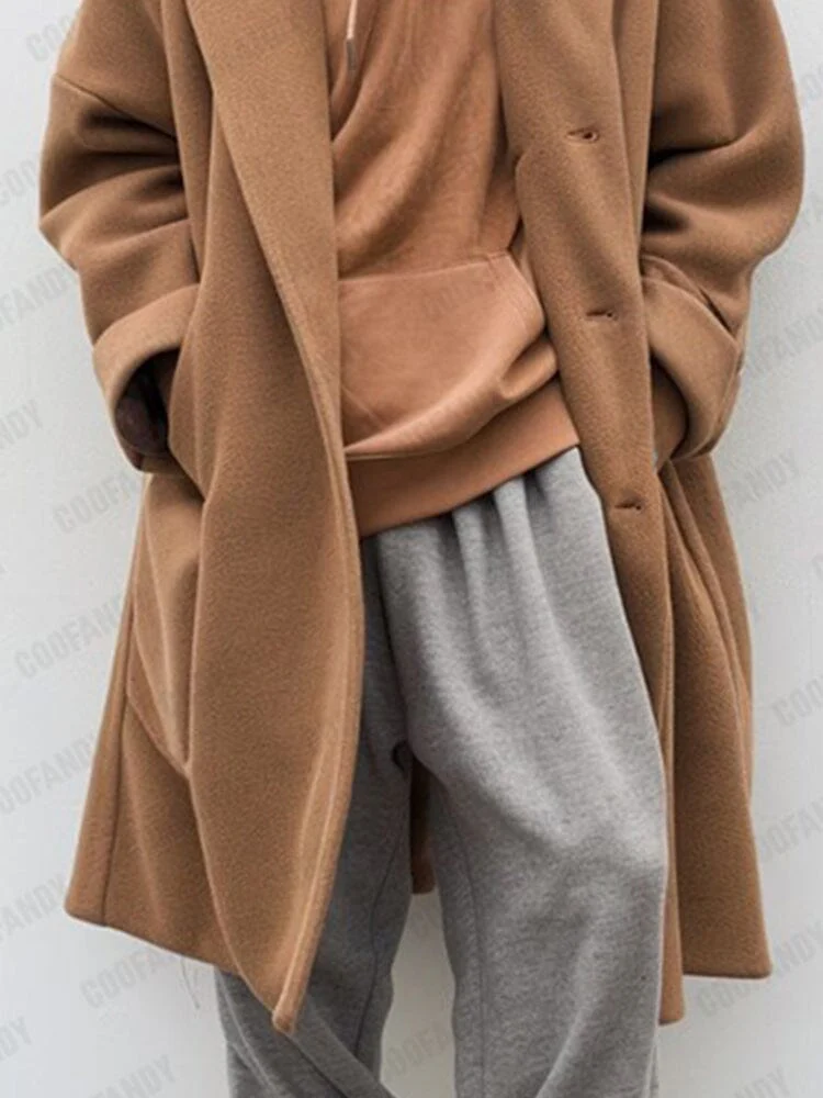 Urban Casual Tweed Coat - Image 5