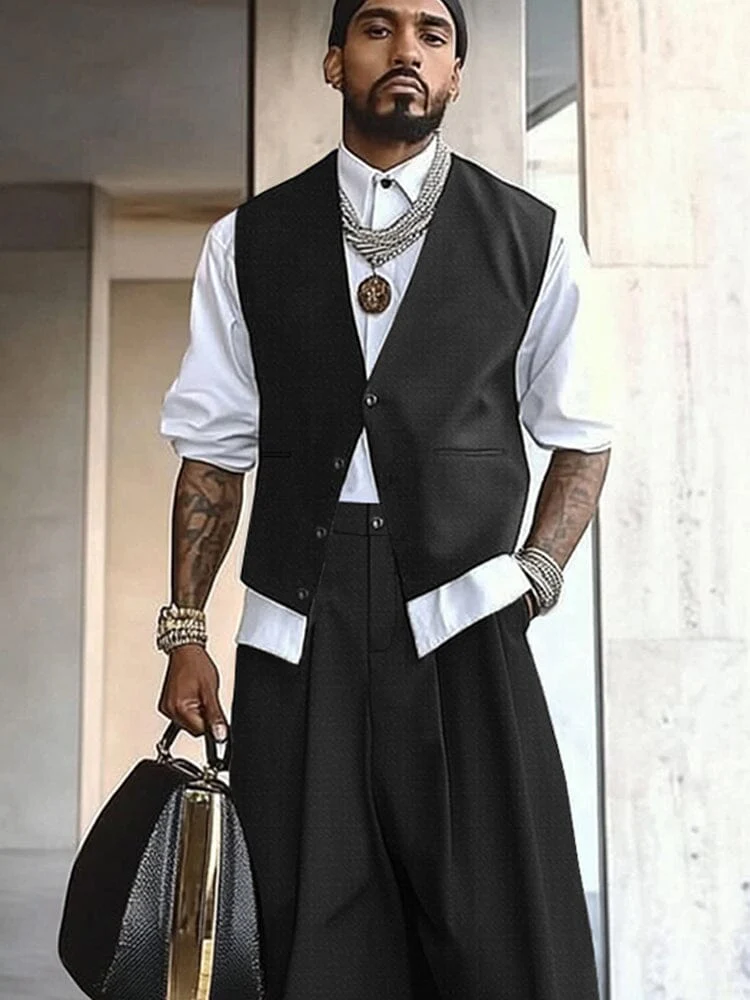 Urban Casual Vest Pants Set - Image 3