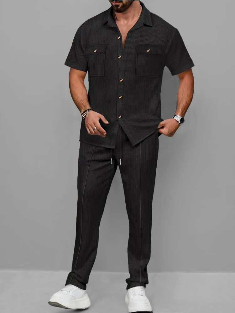Urban Chic Waffle Casual Set - Image 2