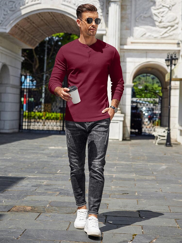 Urban Classic Simple Henley Shirt (US Only) - Image 18