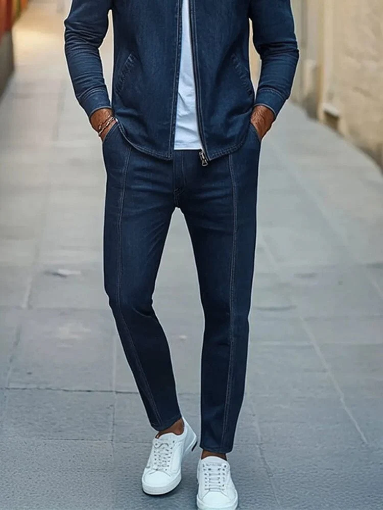 Urban Two-Piece Denim Set - Image 4