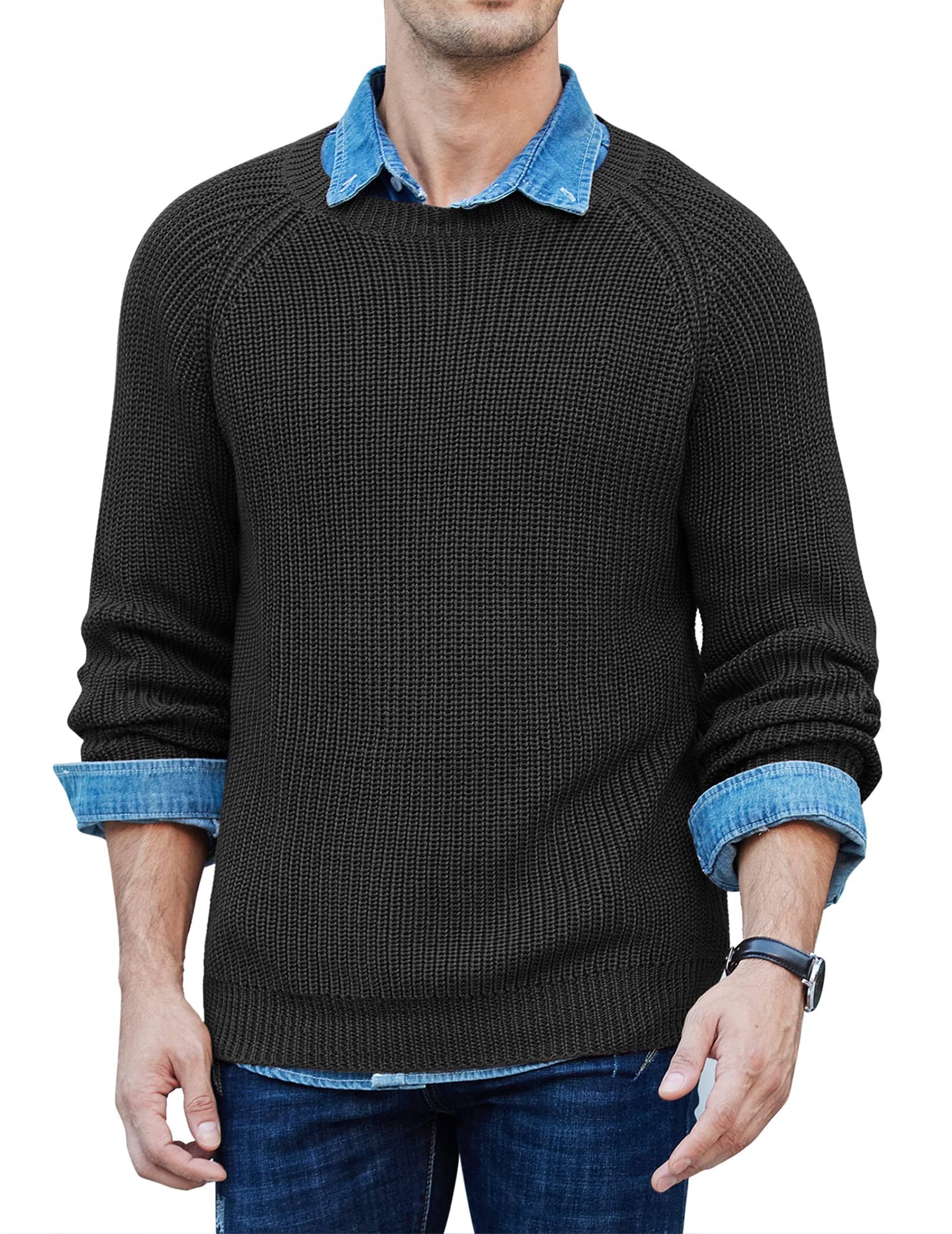 Crew Neck Slim Fit Knitted Pullover Sweater (US Only) - Image 2