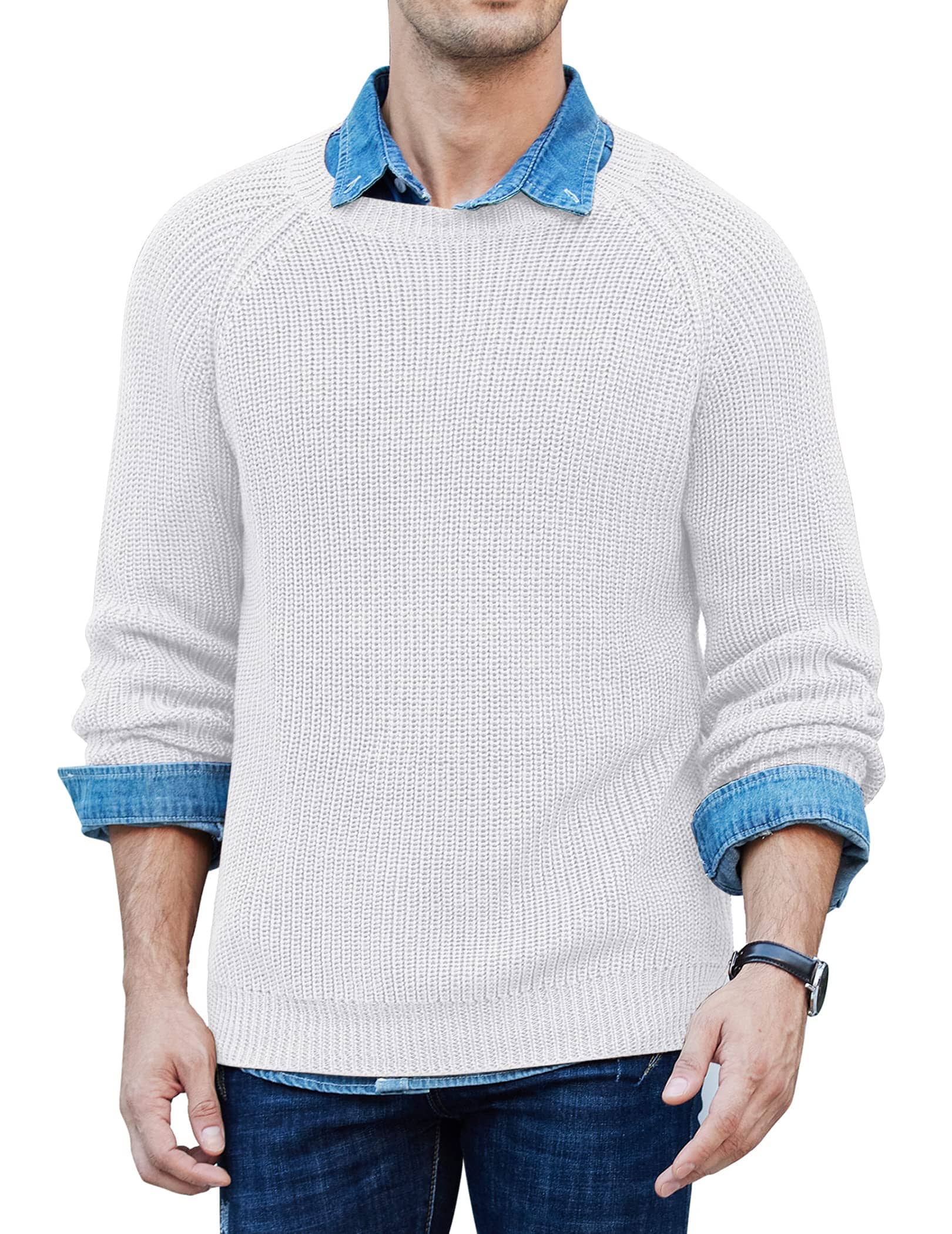 Crew Neck Slim Fit Knitted Pullover Sweater (US Only) - Image 3