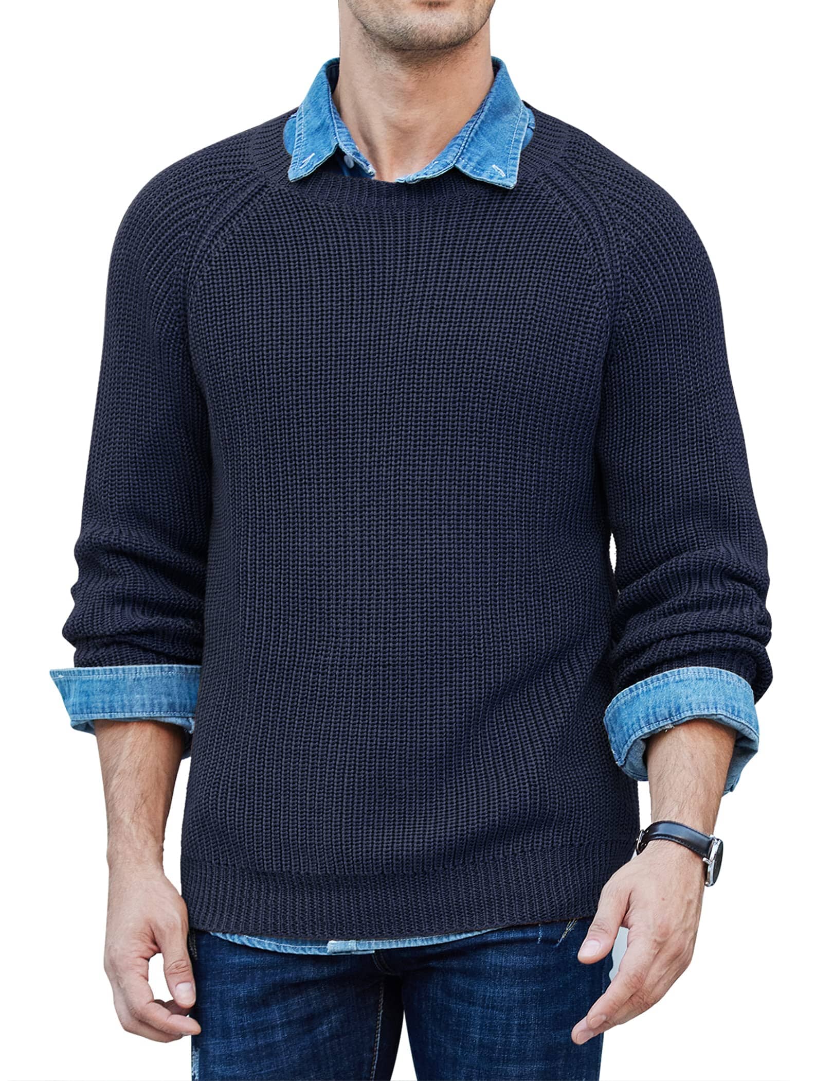 Crew Neck Slim Fit Knitted Pullover Sweater (US Only) - Image 6