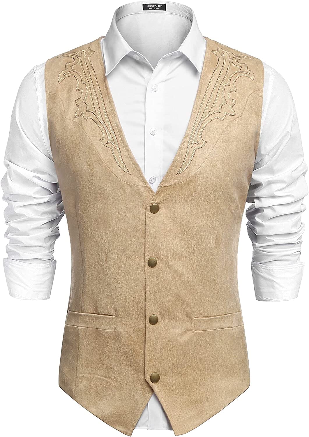 Western Suede Leather Vest Suit (US Only) - Image 5