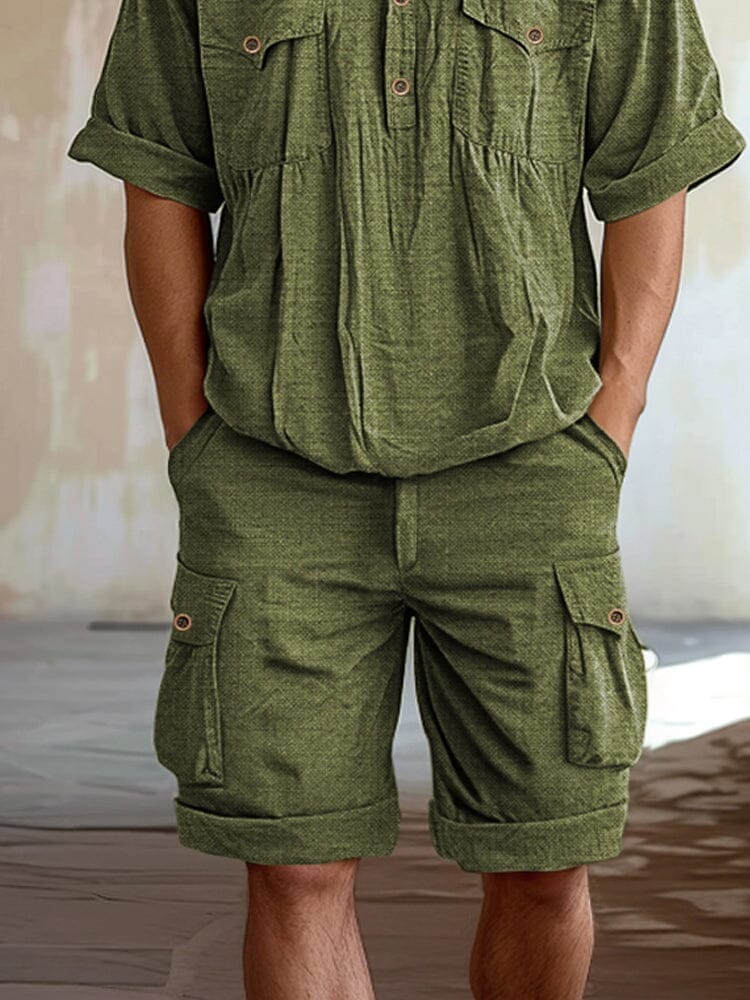 Utility 100% Cotton Hooded T-shirt Set - Image 4