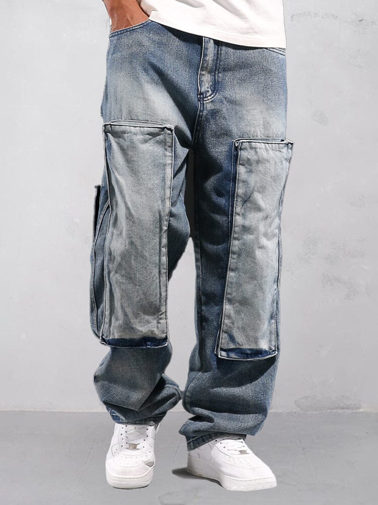 Utility Cargo Denim Jeans - Image 2