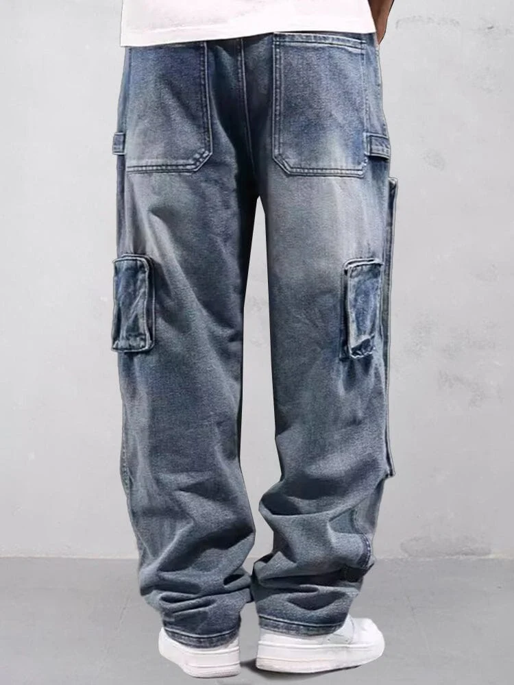 Utility Cargo Denim Jeans - Image 3