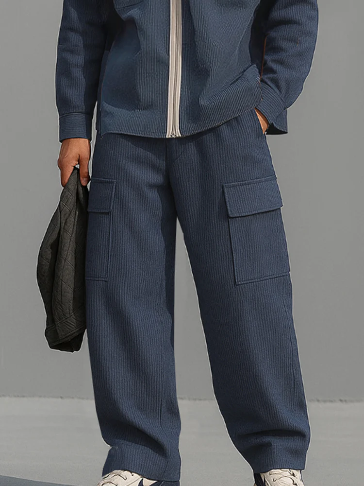 Utility Color Block Corduroy Matching Set - Image 4