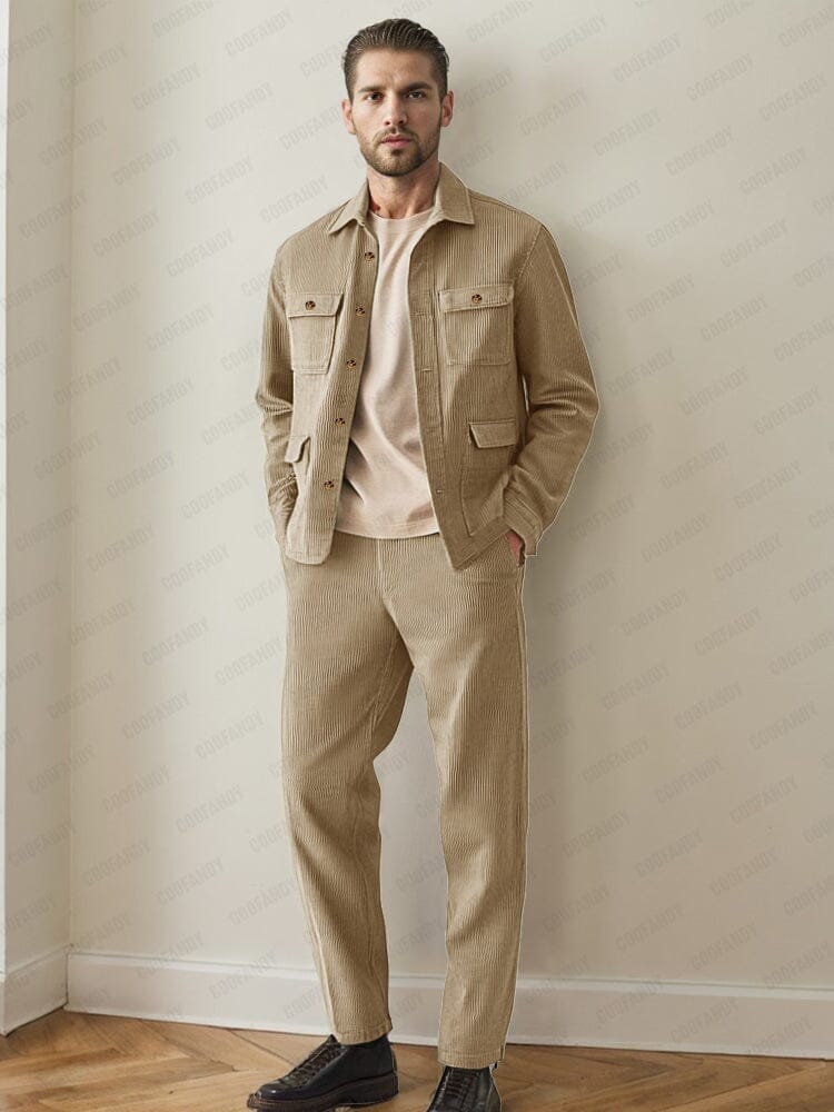 Utility Corduroy Cargo Jacket Set - Image 2