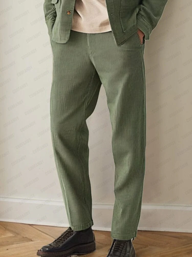 Utility Corduroy Cargo Jacket Set - Image 4