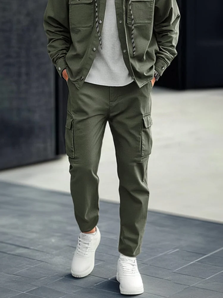 Utility Cotton Cargo Jacket Set - Image 4