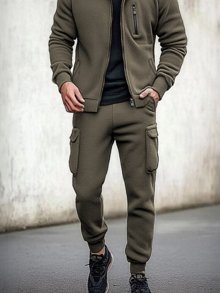 Utility Hooded Jacket Cargo Pants Set - Image 4