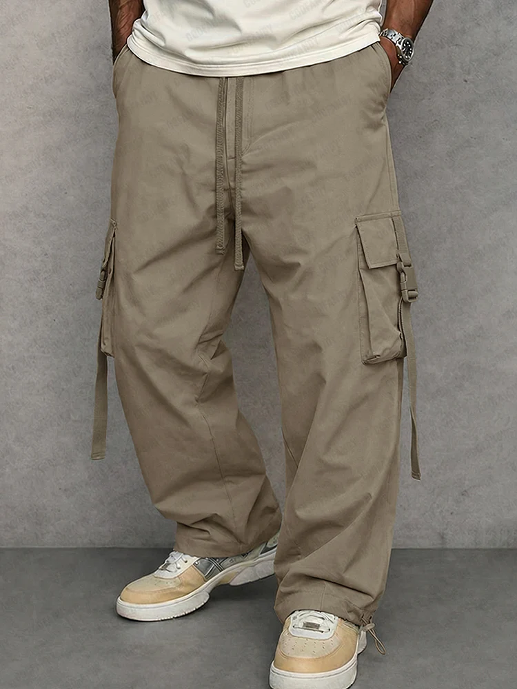 Utility Loose Fit Drawstring Waist Cargo Pants - Image 2