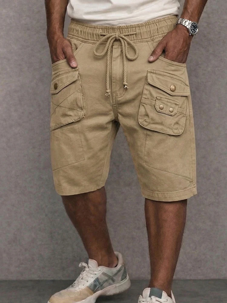 Utility Multi-Pocket 100% Cotton Cargo Shorts - Image 3