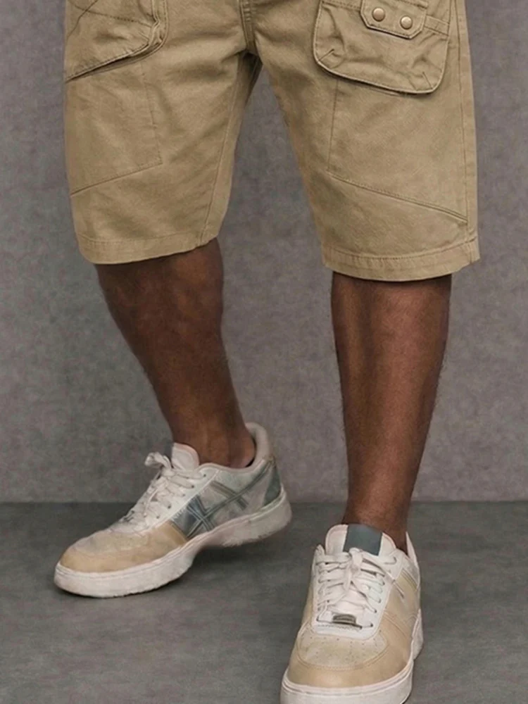 Utility Multi-Pocket 100% Cotton Cargo Shorts - Image 4