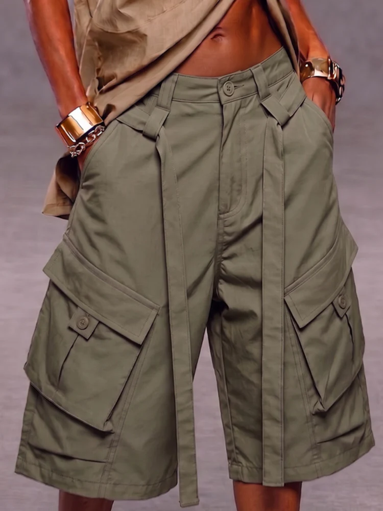 Utility Multi-Pocket Techwear Cargo Shorts - Image 3