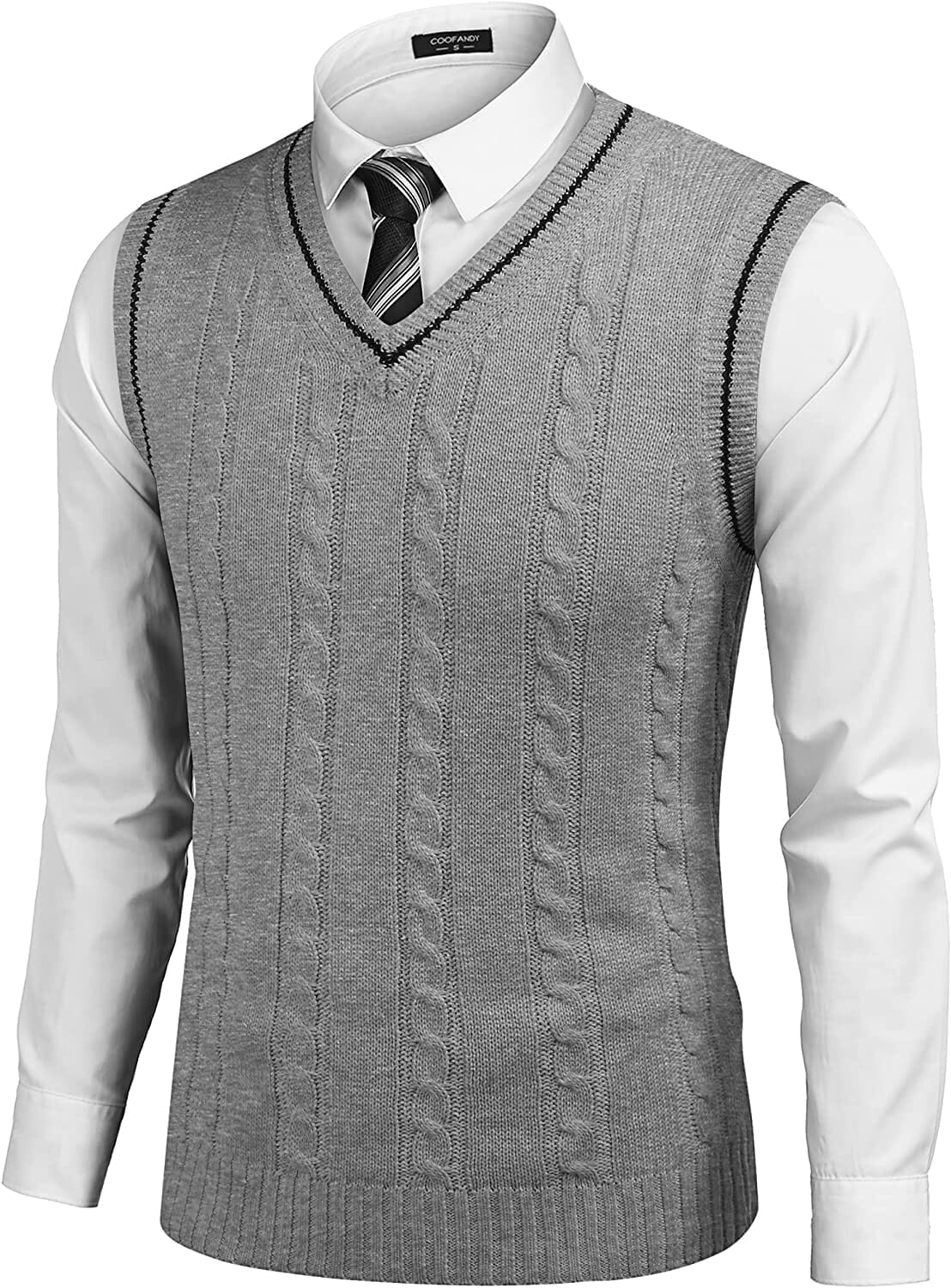 V Neck Sleeveless Knitted Pullover Vest Sweater (Live Only) - Image 13