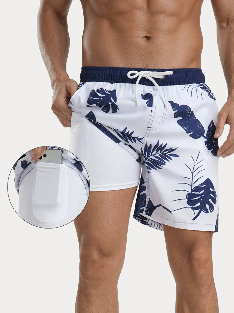 Vacation Casual Printed Swim Trunks - Image 12