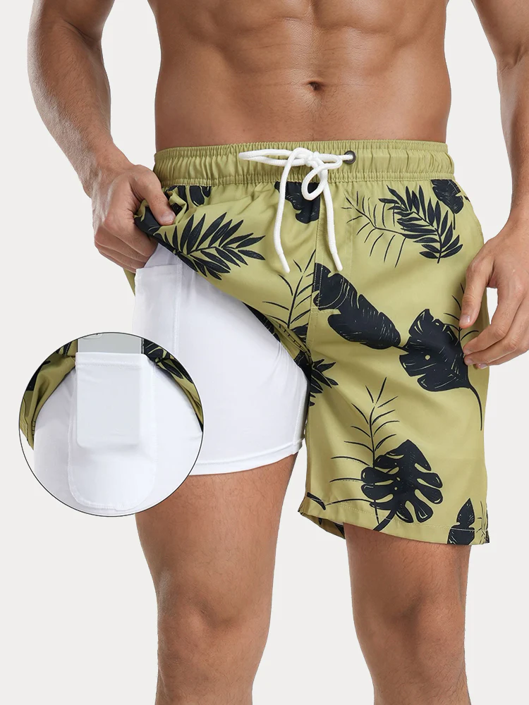 Vacation Casual Printed Swim Trunks - Image 13